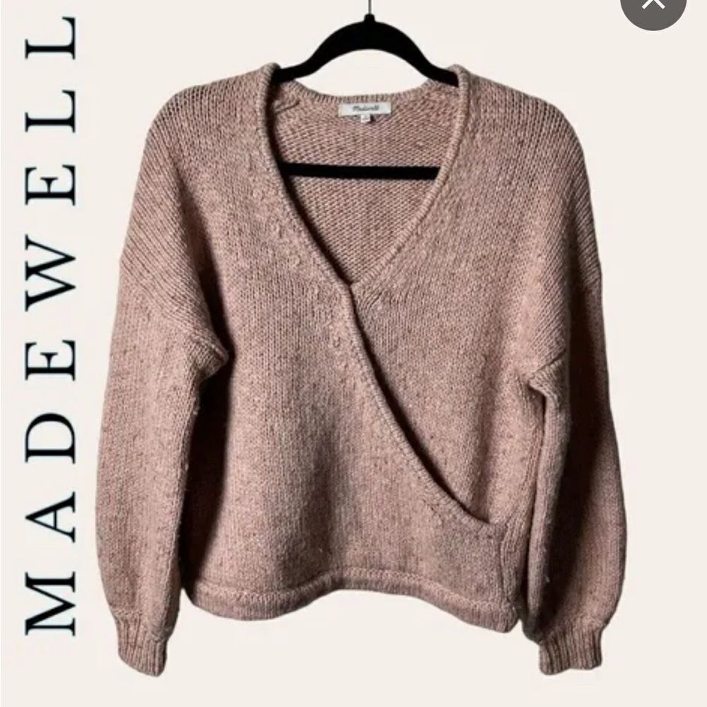 Madewell Wool Blend Bereford Wrap‎ Sweater Super Cute Small Corporate Career